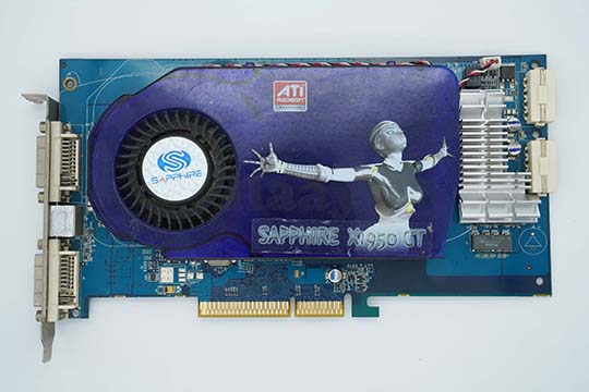 蓝宝石SAPPHIRE Radeon X1950 GT 256MB AGP 显示卡（ATI Radeon X1950 GT芯片）